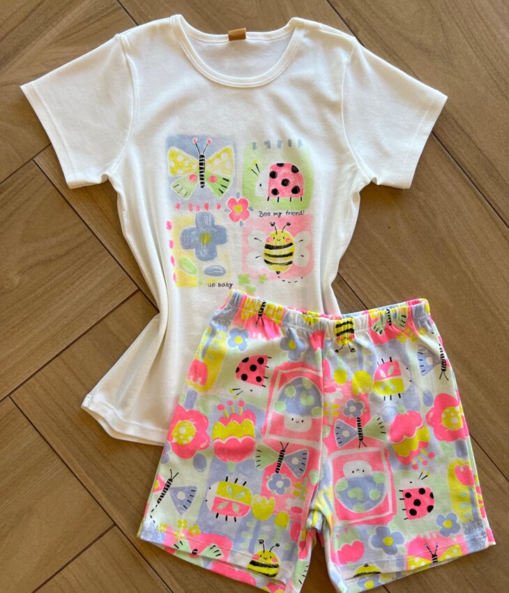 Pijama Infantil Feminino Blusa e Short Suede Joaninha Fernanda Ramos Kids