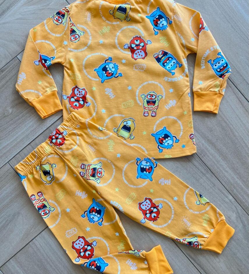 fernandaramoskids com br Pijama Infantil Masculino Blusa e Calça Estampa Monstrinhos 2