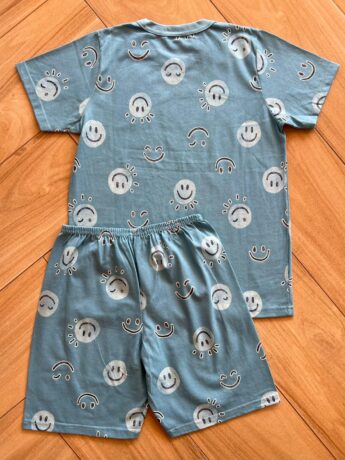 fernandaramoskids com br Pijama Infantil Masculino Camiseta e Bermuda Carinha Feliz 1