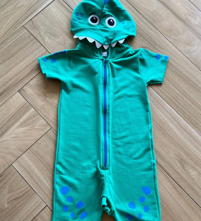 Pijama Infantil Masculino Manga Curta Kigurumi Dinossauro Fernanda Ramos Kids