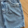 fernandaramoskids com br Saia Infantil Feminina Jeans Curta com Aplicações e Bolso1