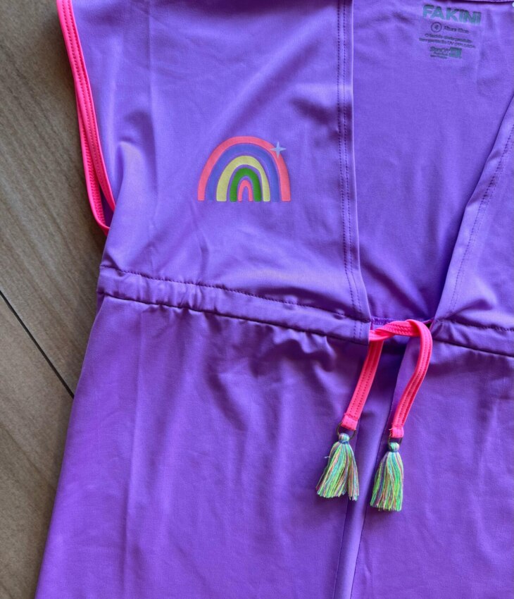 fernandaramoskids com br Saída Praia Infantil Feminina com Amarração e Proteção UV 50+ Lilás1