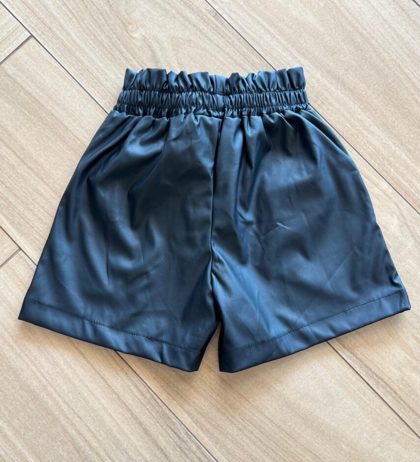 fernandaramoskids com br Short Infantil Feminino Couro com Bolsos Lateral 2