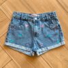 Short Infantil Feminino Jeans Borboleta Fernanda Ramos Kids