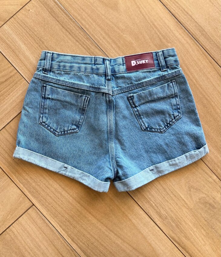 fernandaramoskids com br Short Infantil Feminino Jeans Borboleta 2