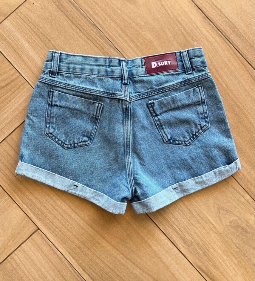 fernandaramoskids com br Short Infantil Feminino Jeans Borboleta 2