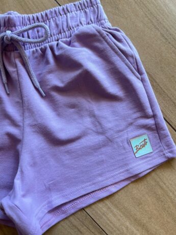 fernandaramoskids com br Short Infantil Feminino Lilás com Elástico na Cintura 1