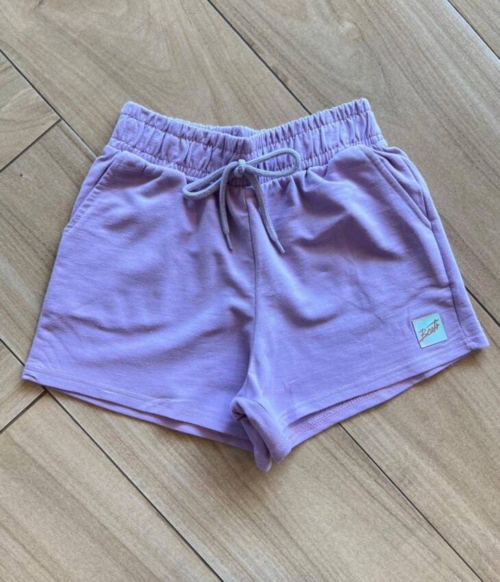 Short Infantil Feminino Lilás com Elástico na Cintura Fernanda ramos kids
