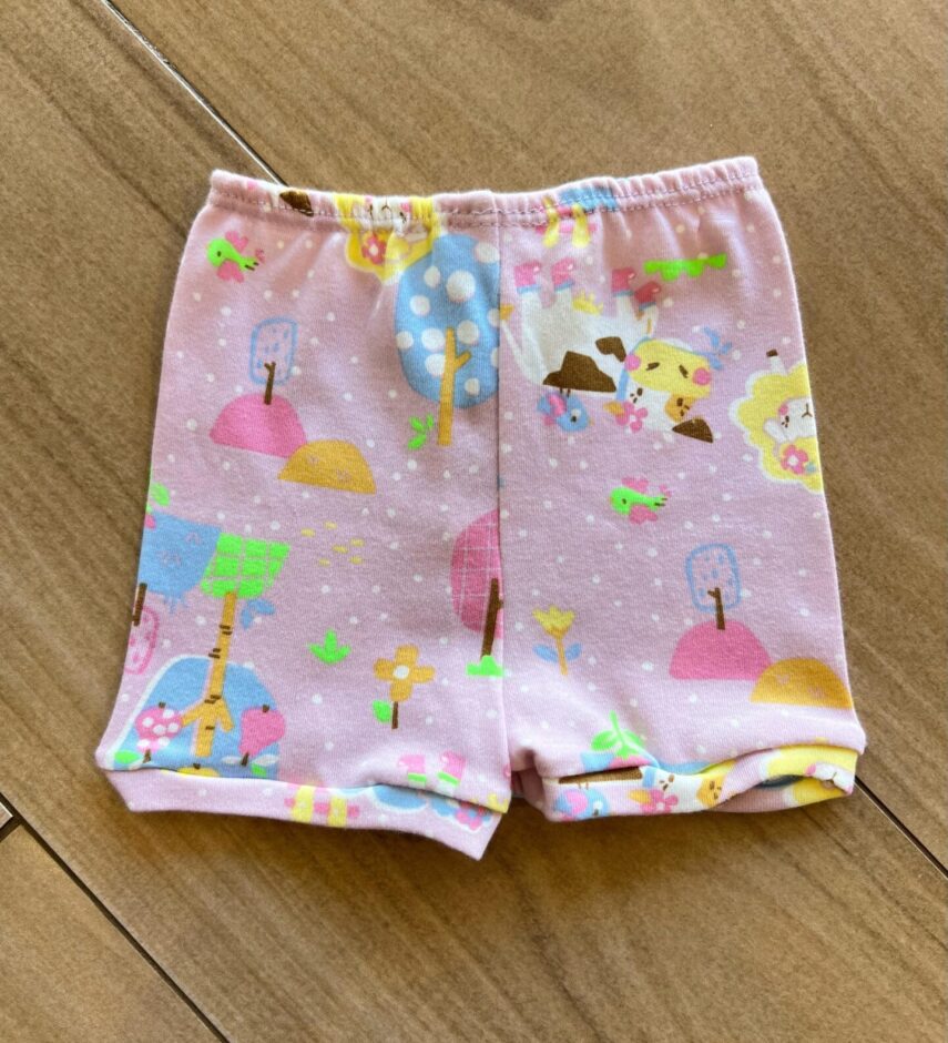 fernandaramoskids com br Short Infantil Feminino Lilás Estampa Ovelinhas2