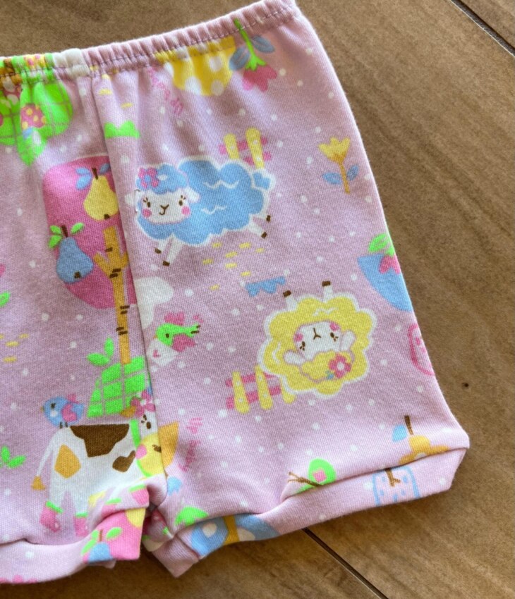 fernandaramoskids com br Short Infantil Feminino Lilás Estampa Ovelinhas1