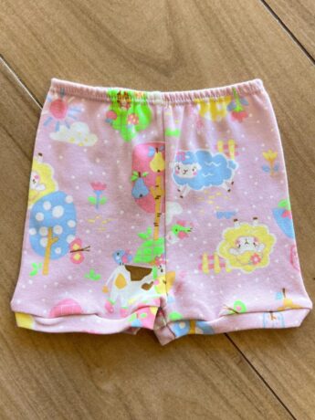 Short Infantil Feminino Lilás Estampa Ovelinhas Fernanda Ramos Kids