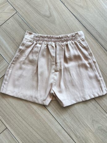 fernandaramoskids com br Short Infantil Feminino Bege com Botões 1