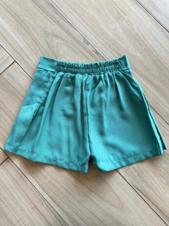 fernandaramoskids com br Short Infantil Feminino Verde com Botões