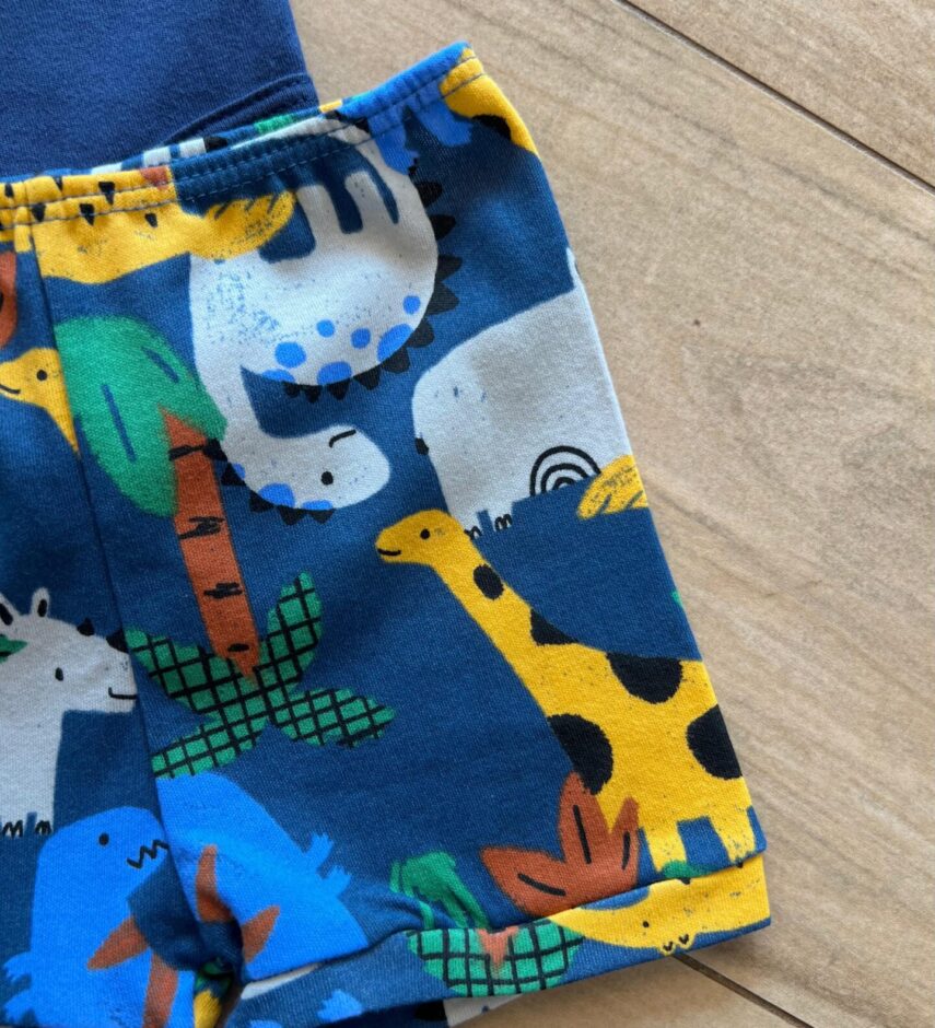 fernandaramoskids com br Short Infantil Masculina Estampado Dinossauro Azul1