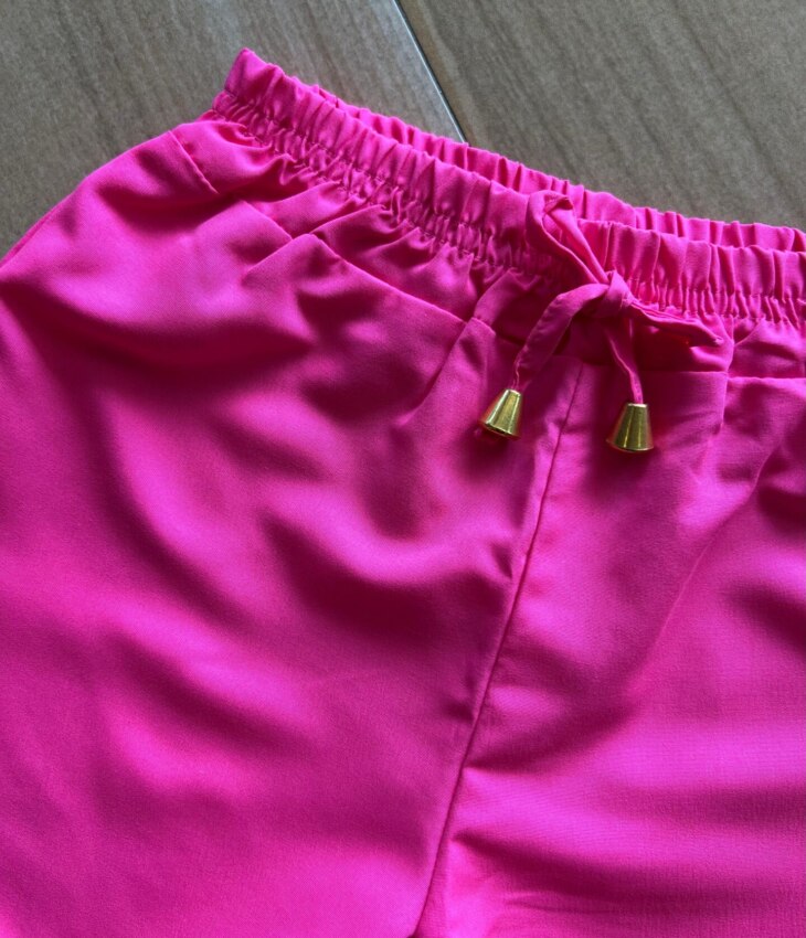 fernandaramoskids com br Short Saia Evase Infantil Feminino Pink com Amarração1