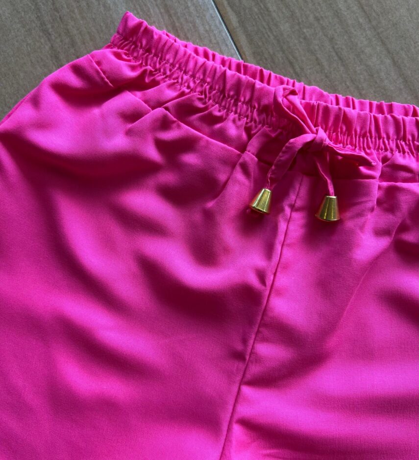 fernandaramoskids com br Short Saia Evase Infantil Feminino Pink com Amarração1