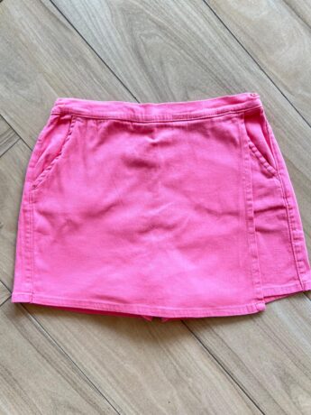 Short Saia Evase Infantil Feminino Rosa Chiclete Fernanda Ramos Kids