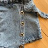 fernandaramoskids com br Short Saia Infantil Feminino Jeans com Bolsos e Detalhes2