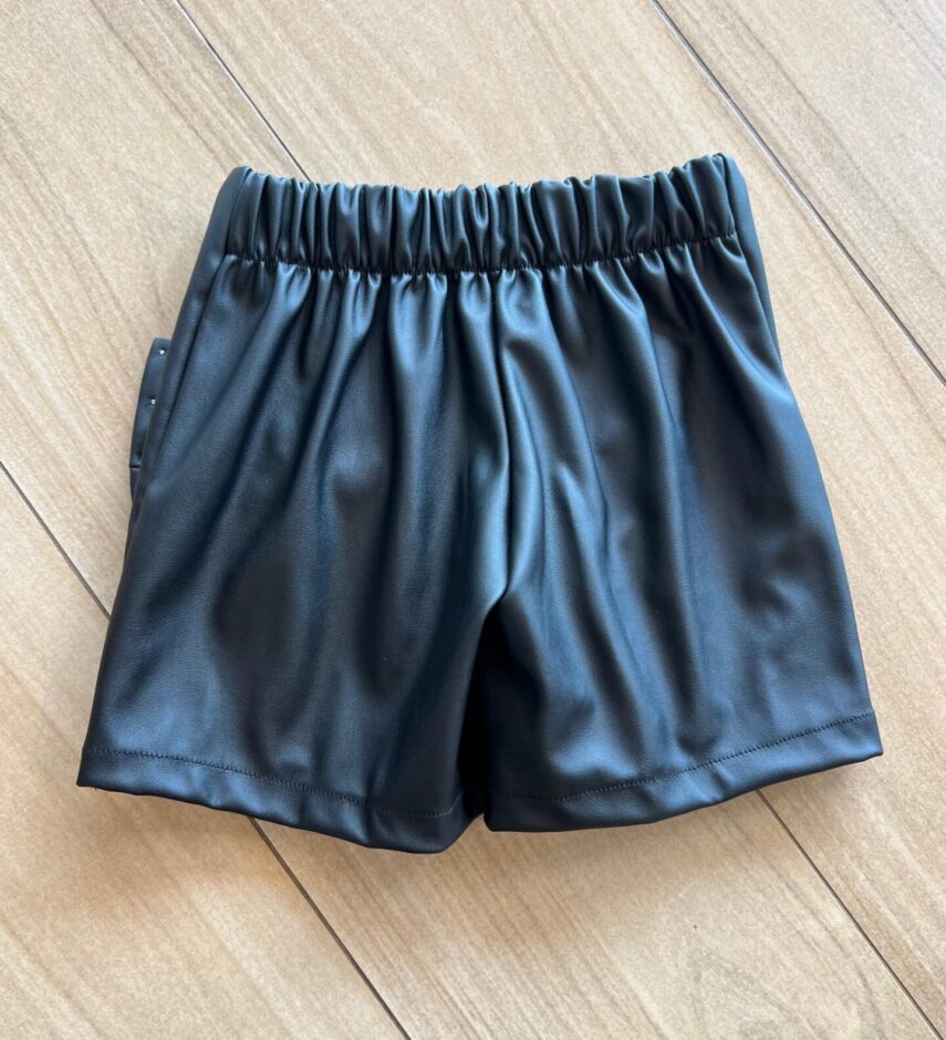 fernandaramoskids com br Short Saia Infantil Feminino Laço Preto 2