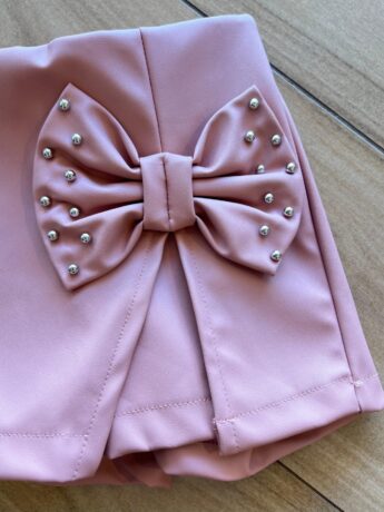 fernandaramoskids com br Short Saia Infantil Feminino Laço Rose 1