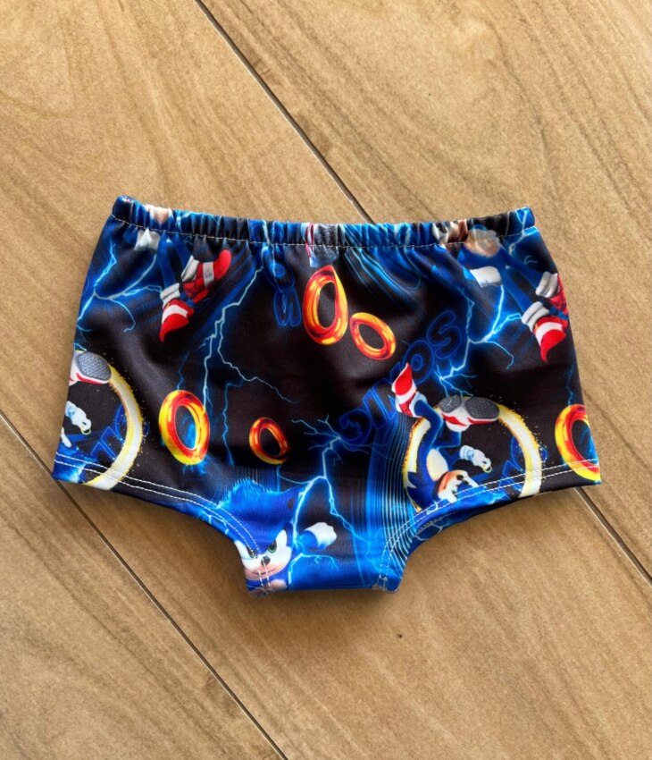fernandaramoskids com br Sunga Masculina Infantil Estampa Sonic Azul 2