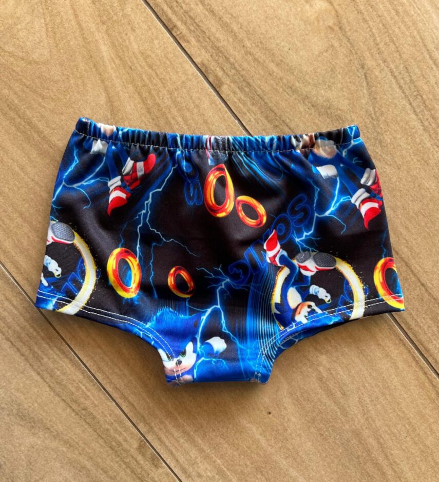 fernandaramoskids com br Sunga Masculina Infantil Estampa Sonic Azul 2