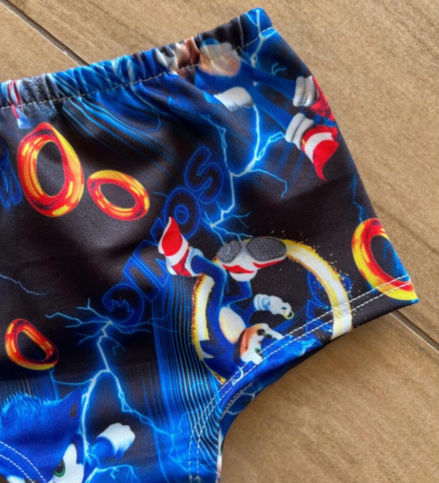 fernandaramoskids com br Sunga Masculina Infantil Estampa Sonic Azul 1