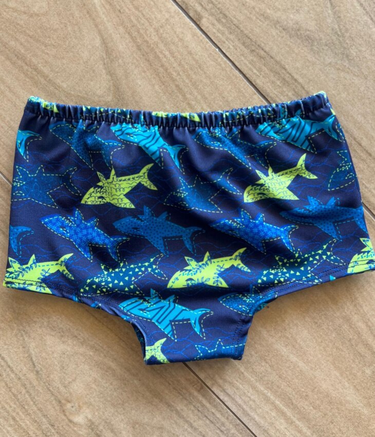 Sunga Masculina Infantil Estampada de Tubarão Fernanda Ramos Kids