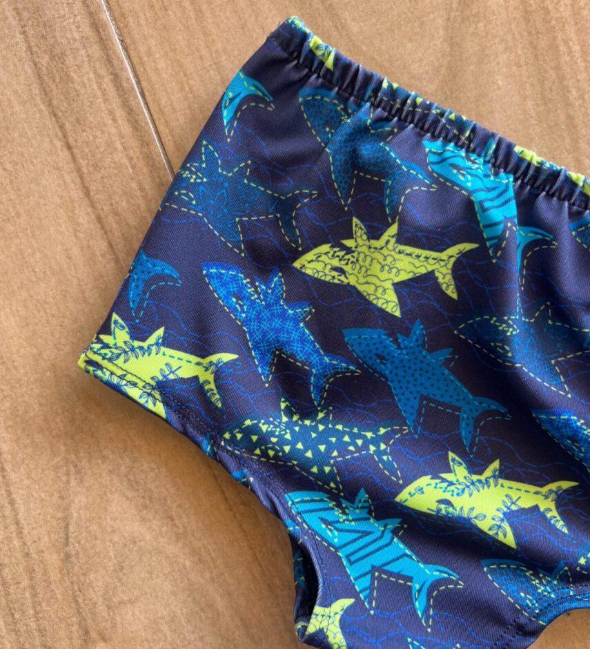 fernandaramoskids com br Sunga Masculina Infantil Estampada de Tubarão 1