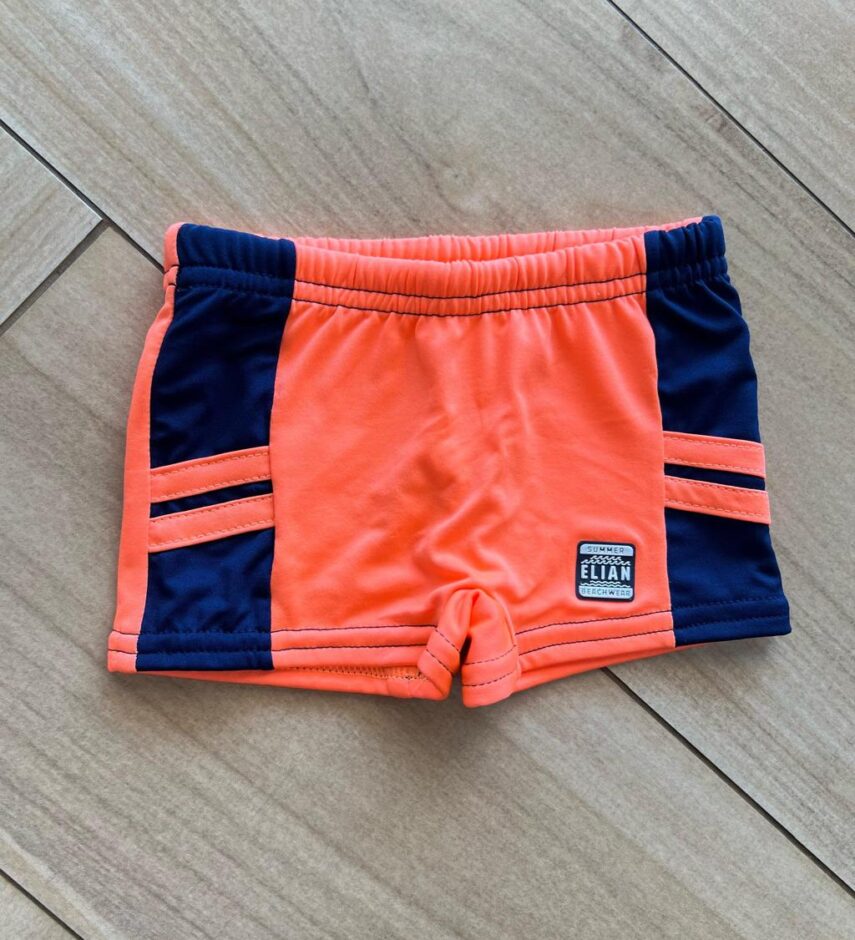 Sunga Masculina Infantil Laranja Neon Fernanda ramos kids