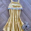 Vestido Infantil Feminino Alça e Detalhe Fita Tassel Fernanda Ramos Kids
