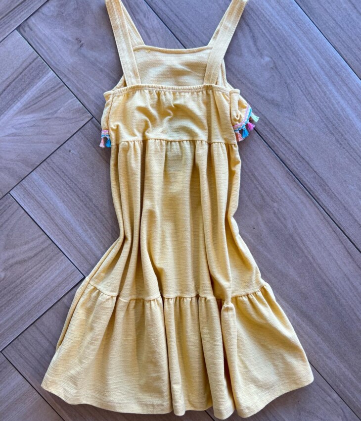 fernandaramoskids com br Vestido Infantil Feminino Alça e Detalhe Fita Tassel2