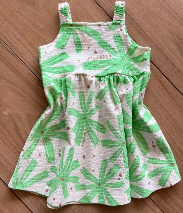fernandaramoskids com br Vestido Infantil Feminino Alça Fina Estampado com Detalhe Lantejoula 2