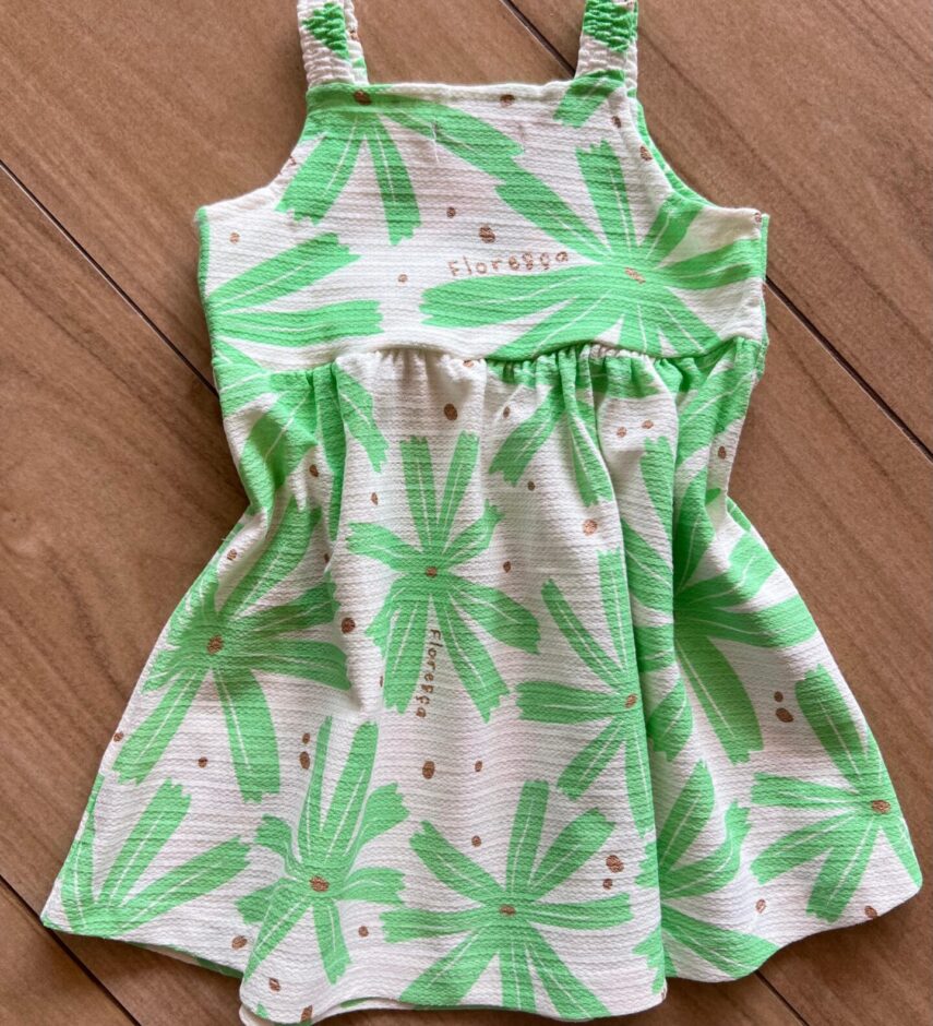 fernandaramoskids com br Vestido Infantil Feminino Alça Fina Estampado com Detalhe Lantejoula 2