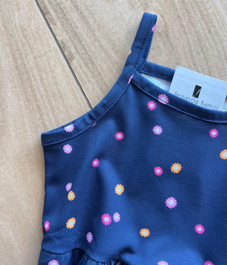 fernandaramoskids com br Vestido Infantil Feminino Alça Fina Florzinha 1