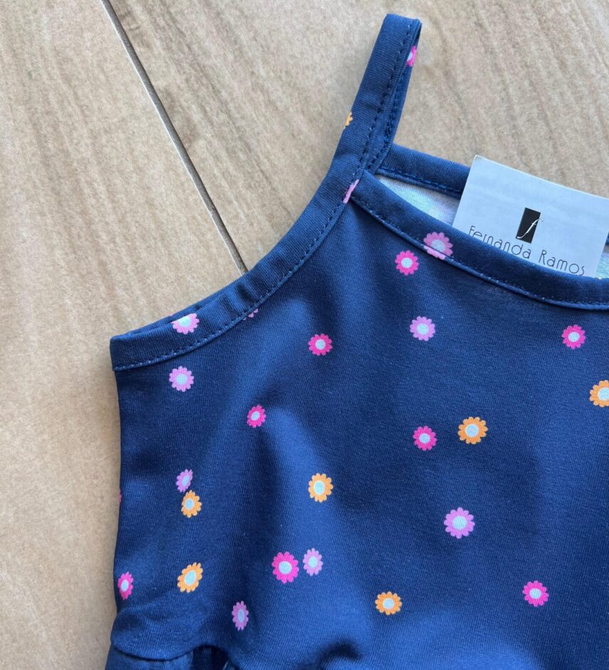 fernandaramoskids com br Vestido Infantil Feminino Alça Fina Florzinha 1