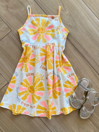 Vestido Infantil Feminino Alça Fina Serei Sol Fernanda Ramos Kids