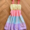 Vestido Infantil Feminino Amarração nas Alças em Tule Fernanda Ramos Kids