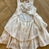 fernandaramoskids com br Vestido Infantil Feminino Amarração nas Costas e Detalhes Dourado2