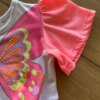fernandaramoskids com br Vestido Infantil Feminino Borboleta Rosa Neon 1