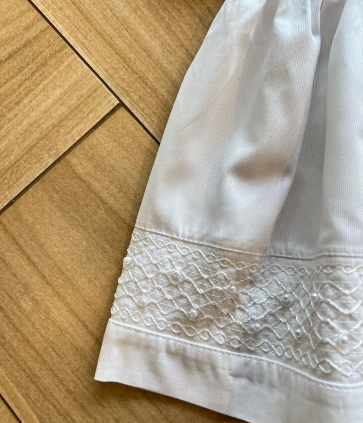 fernandaramoskids com br Vestido Infantil Feminino Branco com Pérola 2