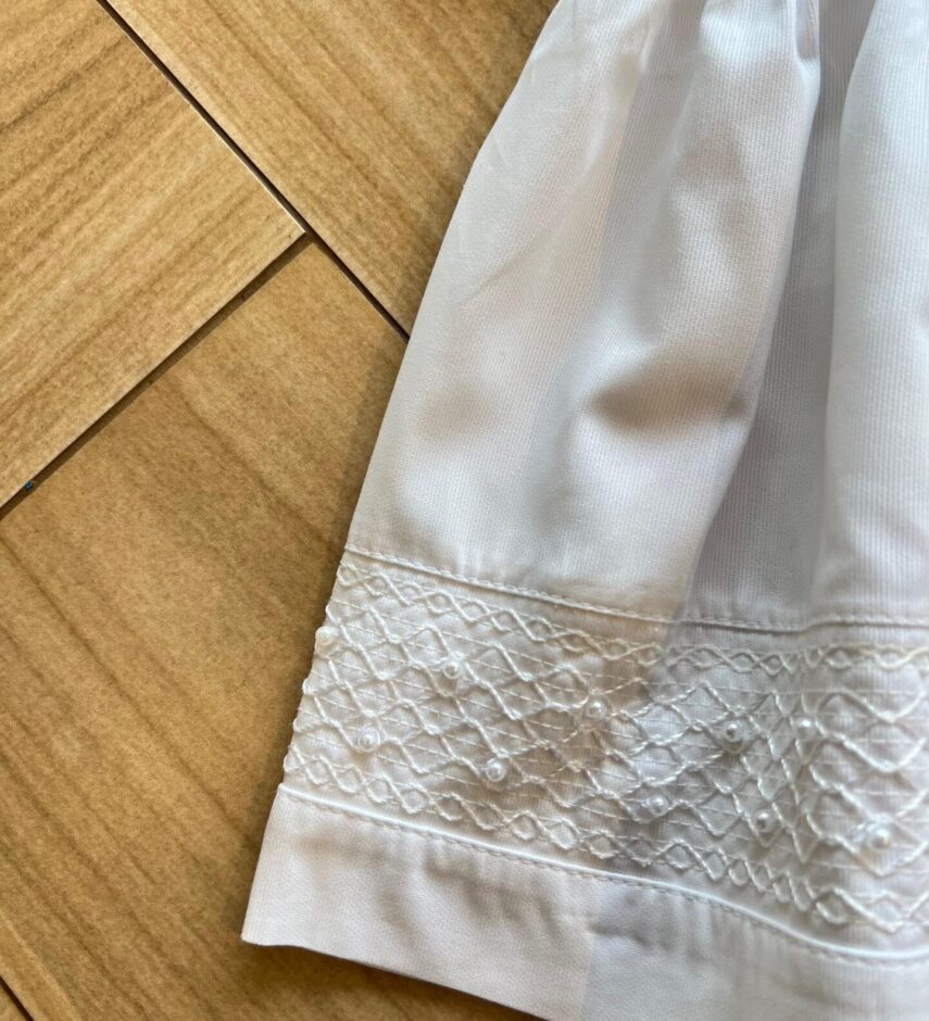 fernandaramoskids com br Vestido Infantil Feminino Branco com Pérola 2