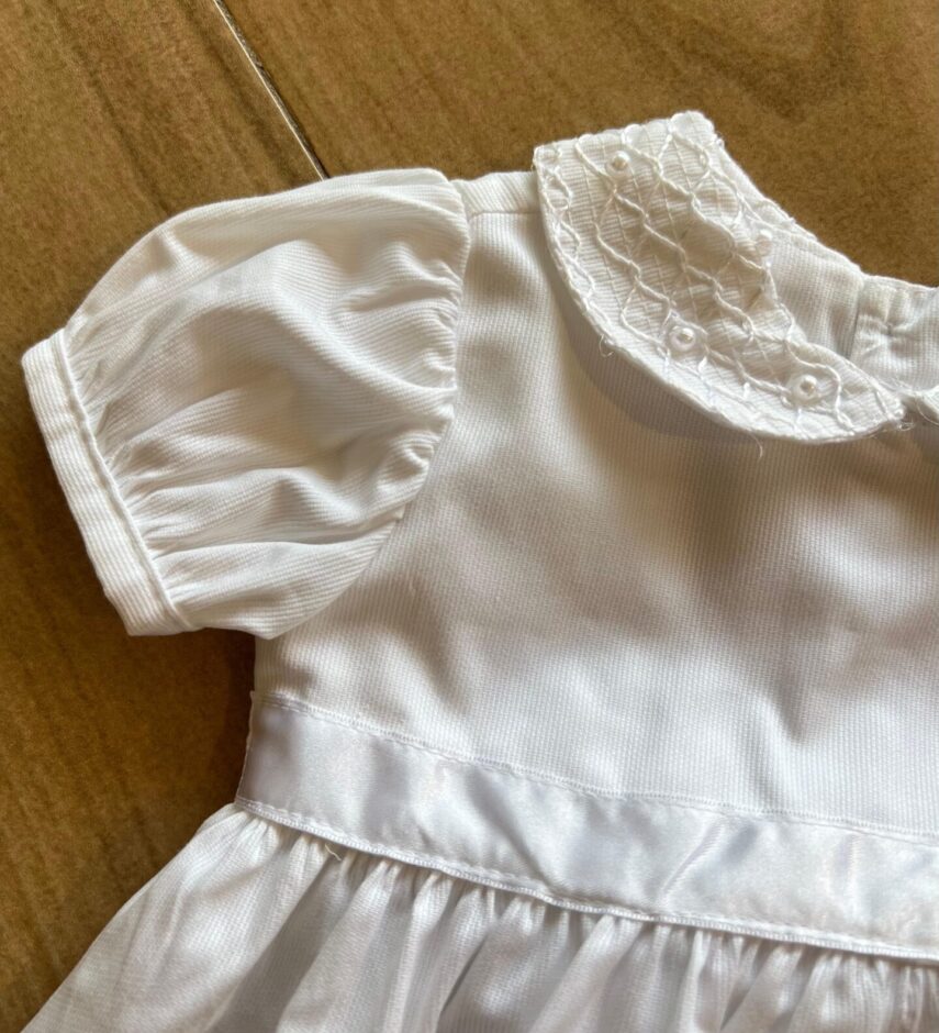 fernandaramoskids com br Vestido Infantil Feminino Branco com Pérola 1