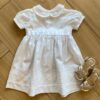 Vestido Infantil Feminino Branco com Pérola Fernanda Ramos Kids