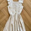 fernandaramoskids com br Vestido Infantil Feminino Cru com Lastex 2