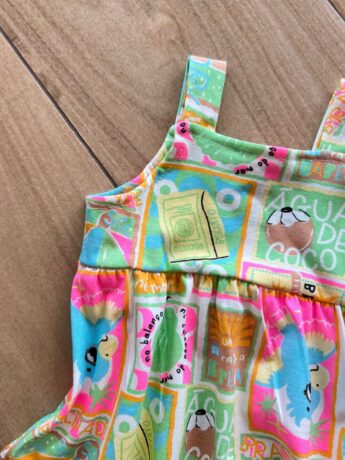 fernandaramoskids com br Vestido Infantil Feminino Curto Alça Estampado Verde1