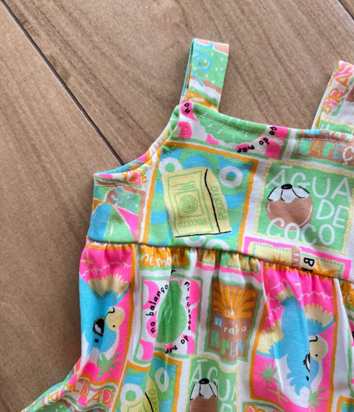 fernandaramoskids com br Vestido Infantil Feminino Curto Alça Estampado Verde1