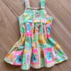 fernandaramoskids com br Vestido Infantil Feminino Curto Alça Estampado Verde2