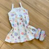 fernandaramoskids com br Vestido Infantil Feminino Curto Alça Fina e Rodado Off White1