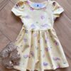 Vestido Infantil Feminino Curto Amarelo Caracol Arco Íris Fernanda ramos kids